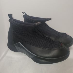 AIR JORDAN XV 15 RETRO STEALTH BLACK RED GREY